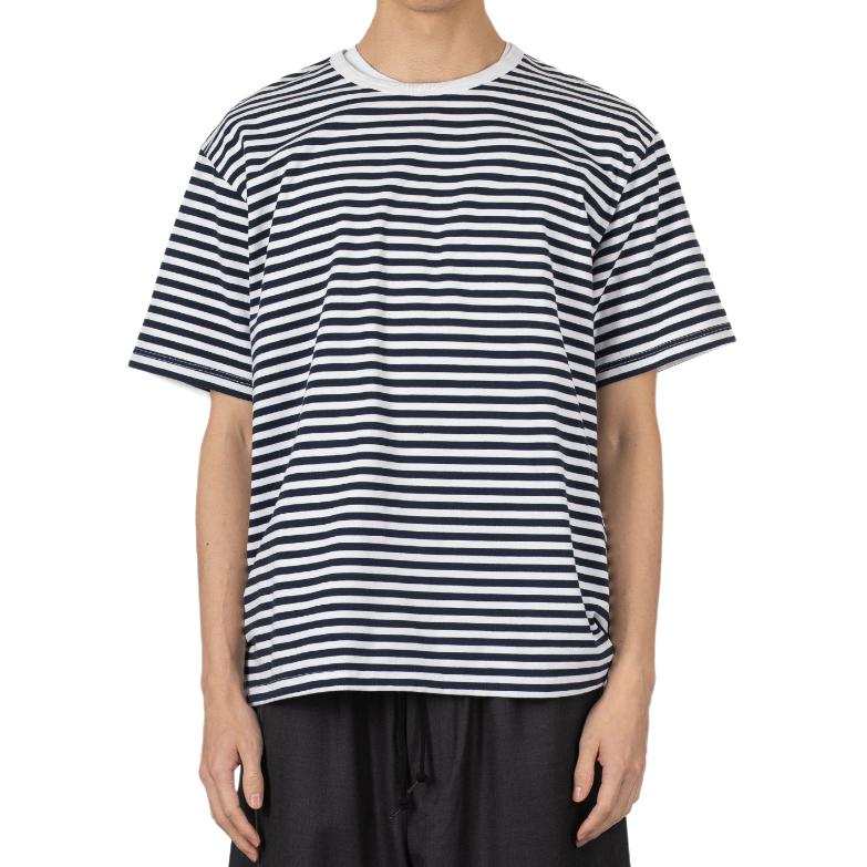 Nanamica T Shirts Men's Blue White Multicolor Crew Neck