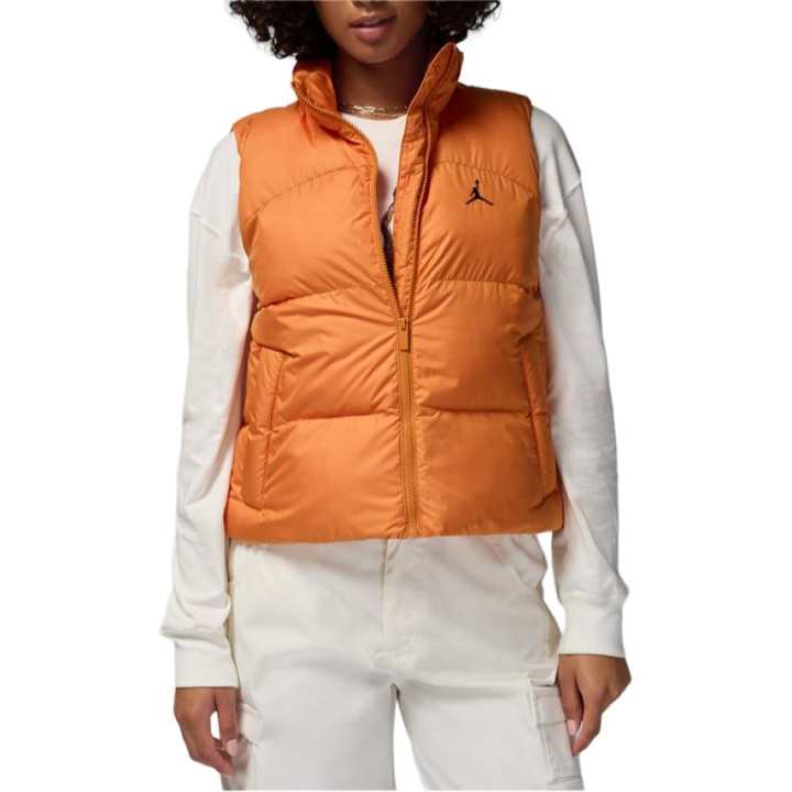 Jordan Jordan Down Vests Women's Orange Stand Collar Moderate Other