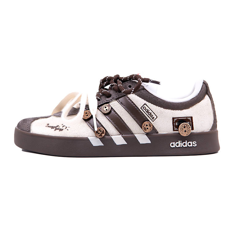 Adidas Adidas VL COURT 2.0 Big Mountain Manufacturing, Mocha Buttons Ambient Low top Skateboard Shoes Unisex