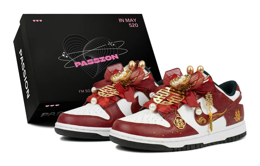 Nike Nike Dunk Couple's, Romantic Favor, Blissful Union, New Chinese Style, Wedding Shoes, Marriage, Individual Creative