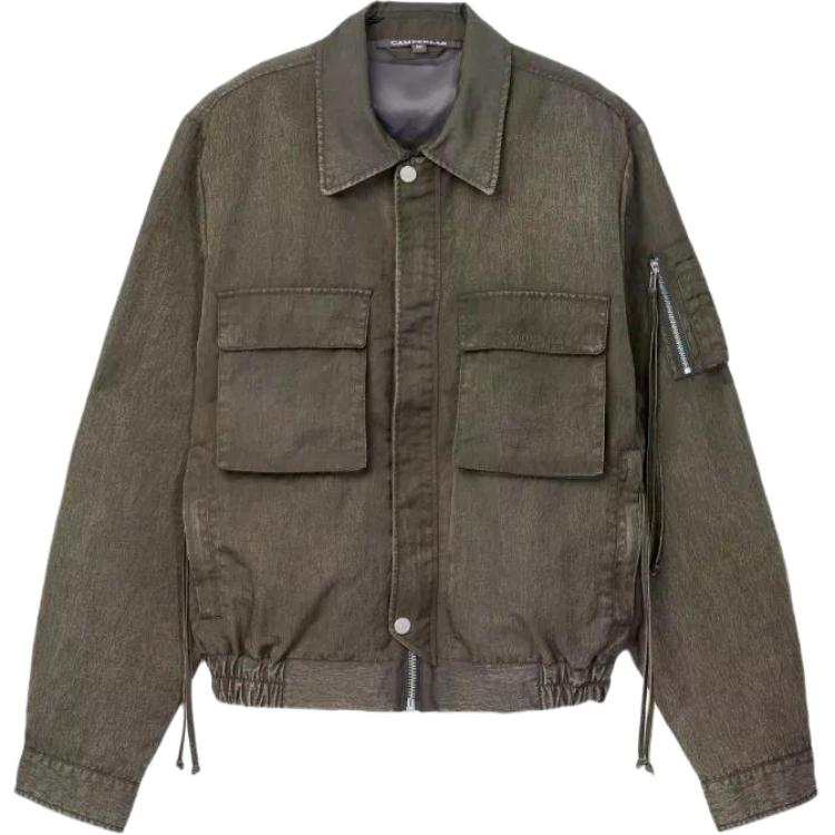 CAMPERLAB CAMPERLAB Denim Jackets Men's Green Lapel Moderate