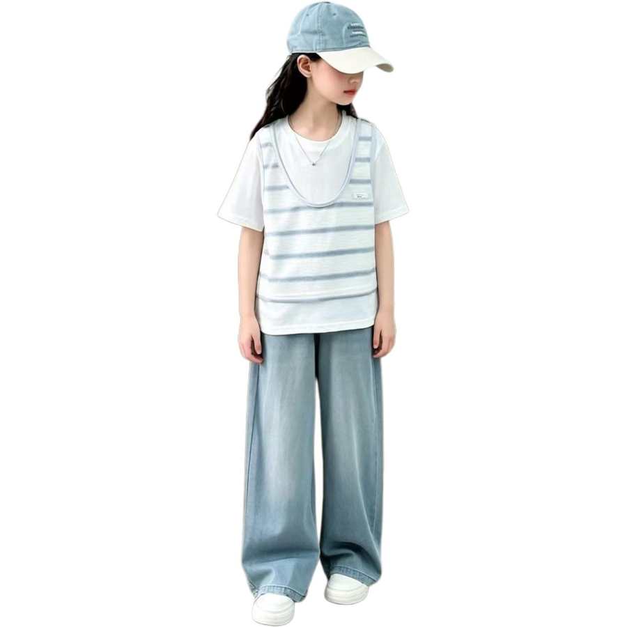 PLANDOO Kids T Shirts Crew Neck Thin Stretch