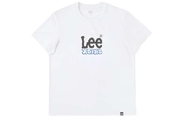 Lee T Shirts Men's White Crew Neck Moderate Straight Fit