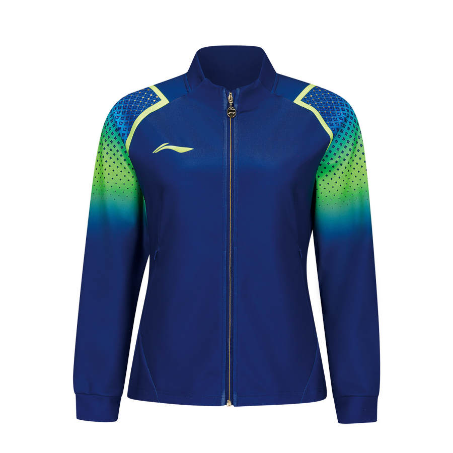 Li-Ning Li Ning Sweatshirts Women's Image Blue Stand Collar Moderate Cardigan