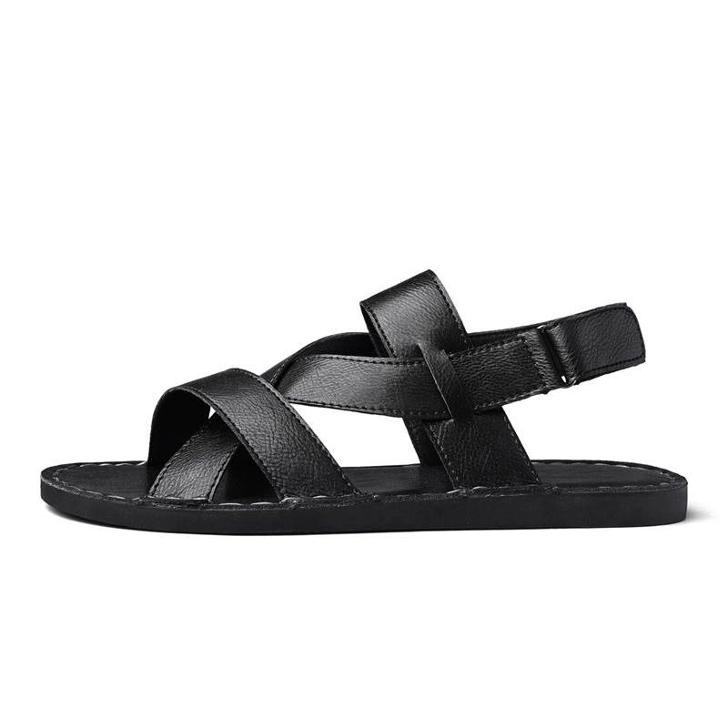 YALU Microfiber Leather Roman Sandals Men's