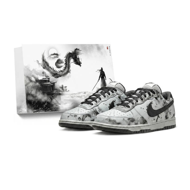 Nike Nike Big Attire, Space Exploration, Cosmic Majesty Slip Resistant Abrasion Resistant Low top Skateboard Shoes Men's