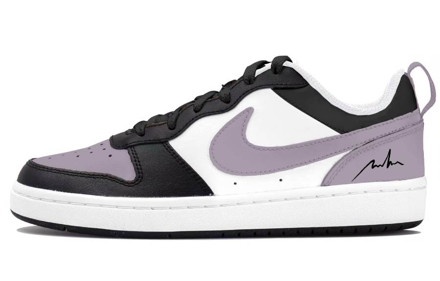 Nike Nike Court Borough Purple Tone Graffiti Kids' Skateboarding Shoes Purple Teenagers