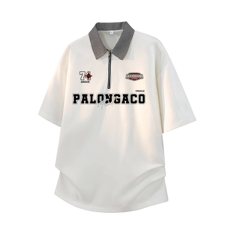 PAL ONGACO Polo Shirts Unisex Polo Collar Moderate Straight Fit