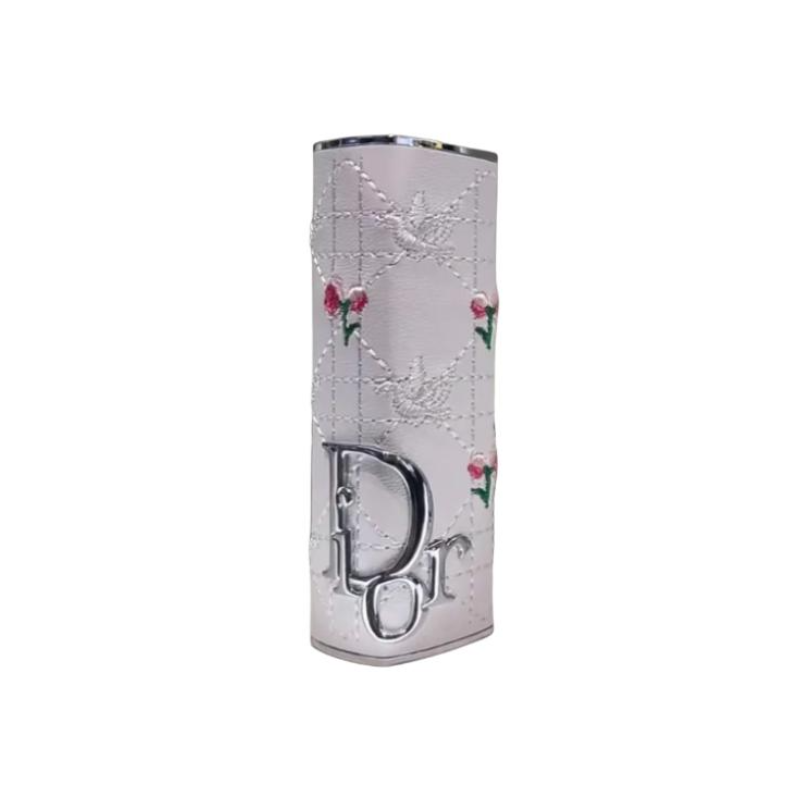 DIOR DIOR Rose Wicker Pattern Lipstick Case Without Core Portable Practical Premium Aesthetic