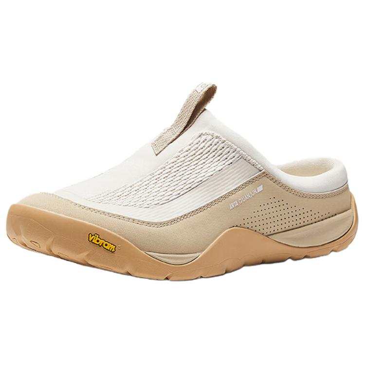 Anta Champion Explore Mountains Slip Resistant Abrasion Resistant Closed Toe Slippers Women's White Khaki