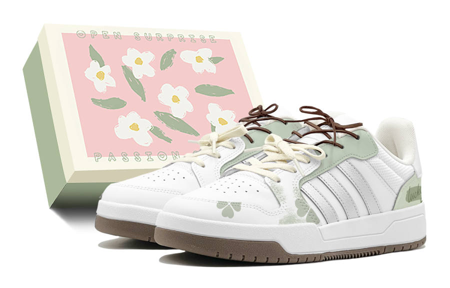 Adidas Adidas ENTRAP Romantic Favor, Green Meadow Destiny, Four Leaf Clover, Fresh Artistic Style, Casual Versatile, Couple's