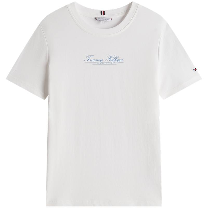 Tommy Hilfiger T Shirts Unisex White YBL Crew Neck Moderate