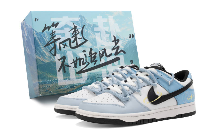Nike Nike Dunk Slip Resistant Abrasion Resistant Low top Skateboard Shoes Unisex Blue