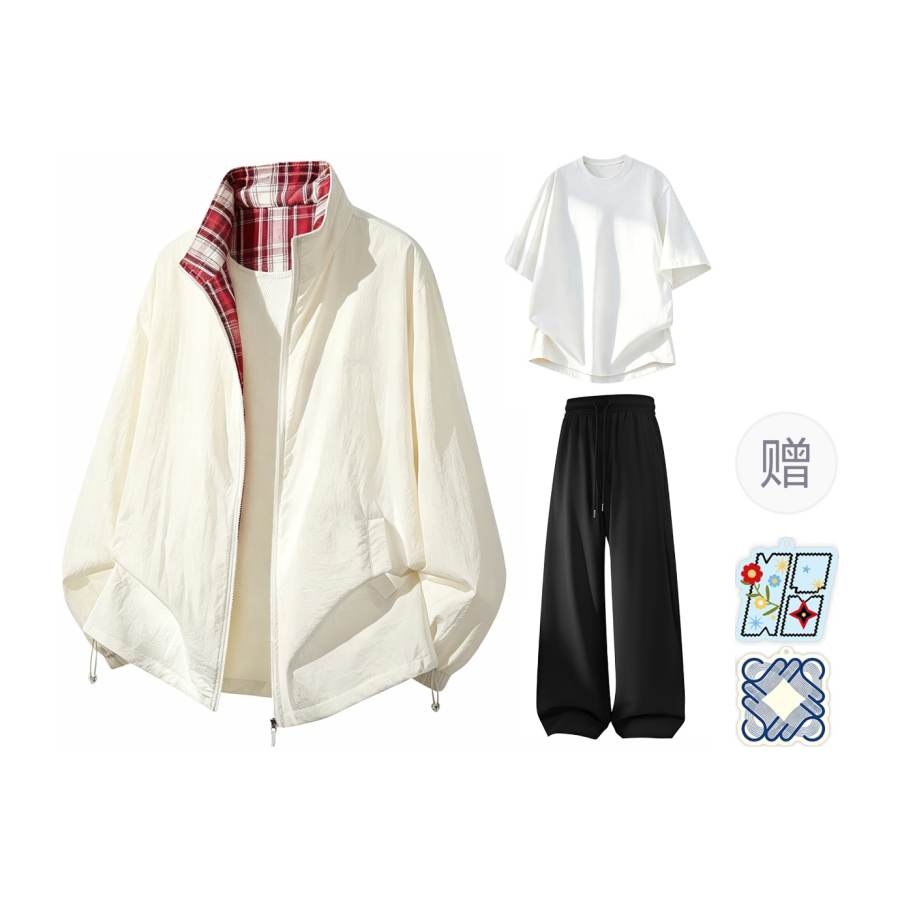 MIIOW Casual Sportswear Unisex Stand Collar Moderate