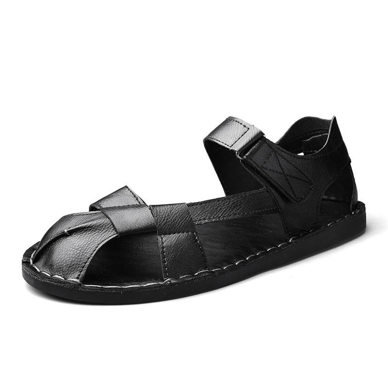 YALU Microfiber Leather Roman Sandals Men's