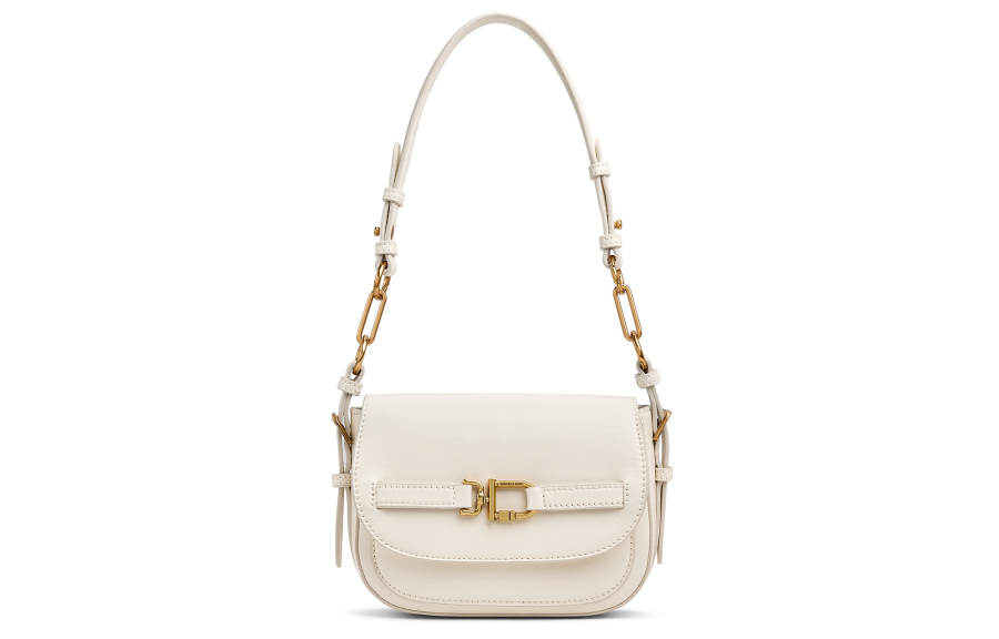 CHARLES&KEITH Pu Shoulder Bag Small Women's Chocolate/Black/Milk White