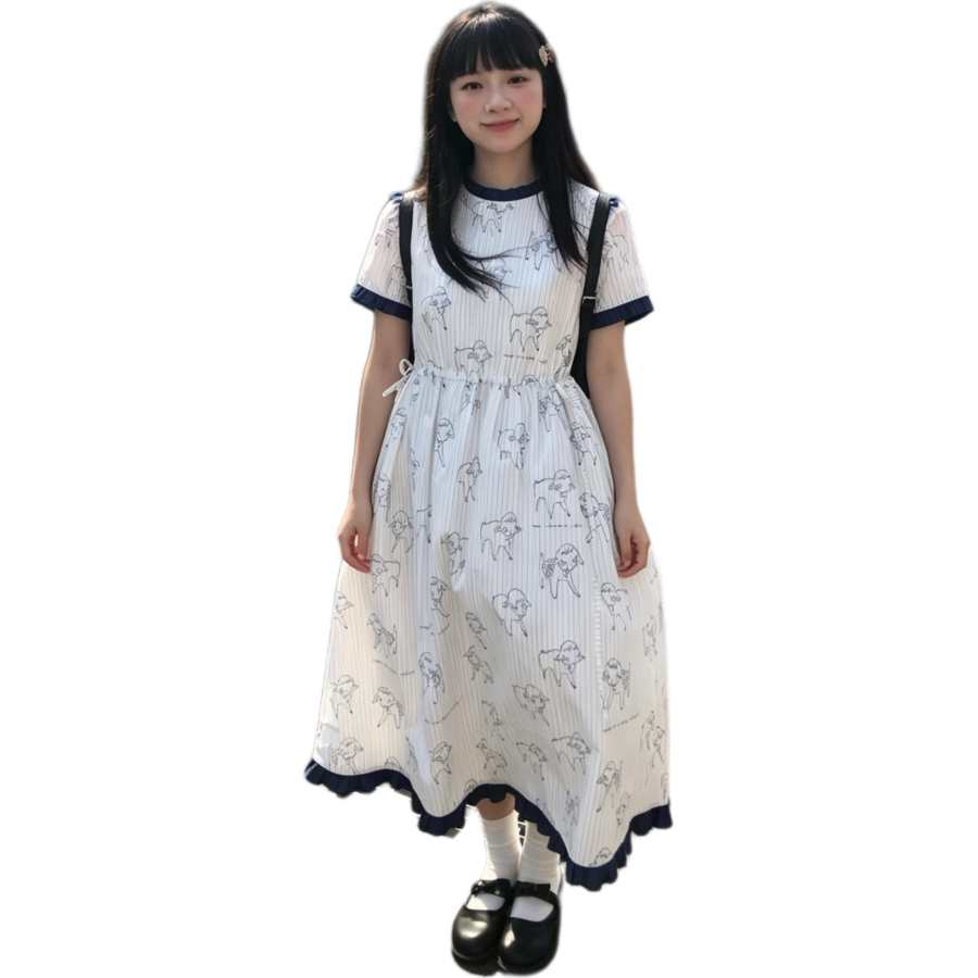 Cotton Gene Short Sleeved Dress Women's