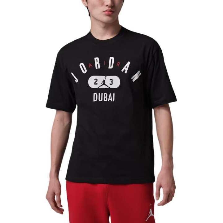 Jordan Jordan Dubai T Shirts Men's Black Crew Neck
