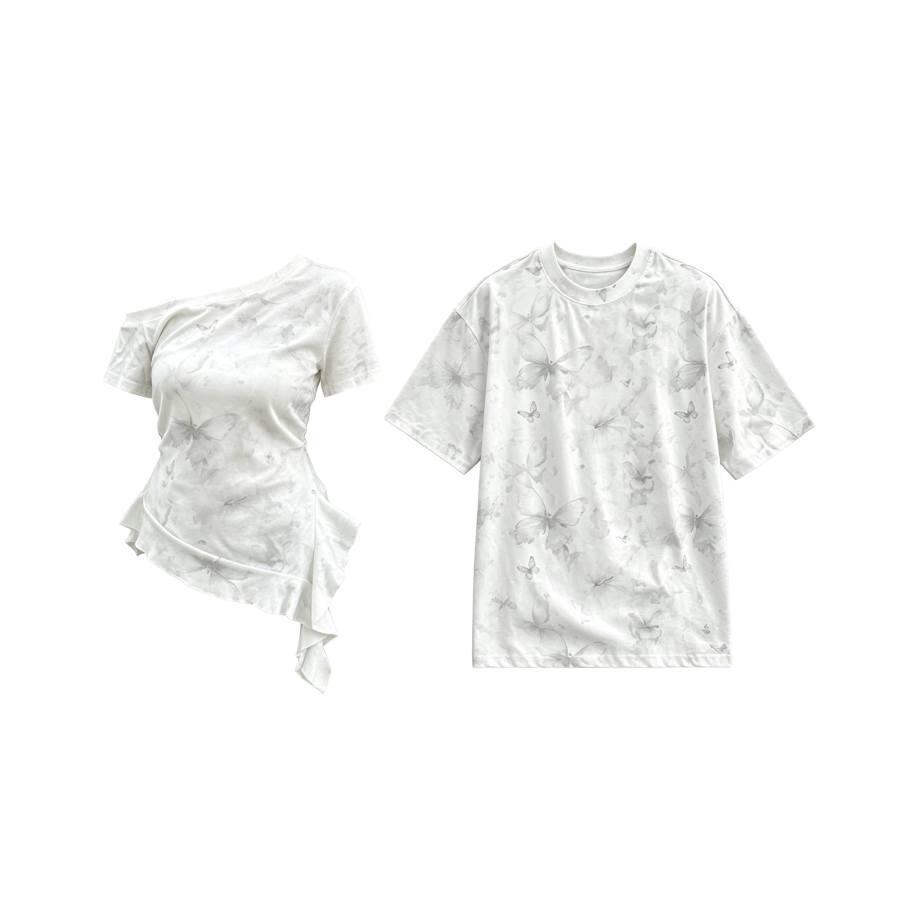 TUSHIFEI Couple Sets Women's Crew Neck Moderate