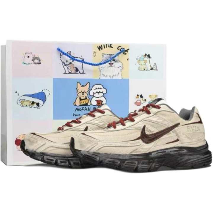 Nike Nike Initiator Textile, Synthetic Leather Low top Long Distance Running Sprint Running Shoes Men's Ecru