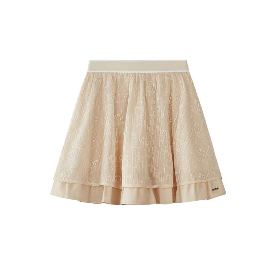 FILA KIDS Solid Color Moderate Skirt Summer Kids'