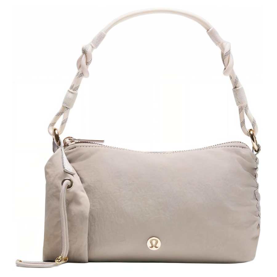 Lululemon Nylon Shoulder Bag Mini Women's Urban Sand & Brown & Light Ivory & Gold