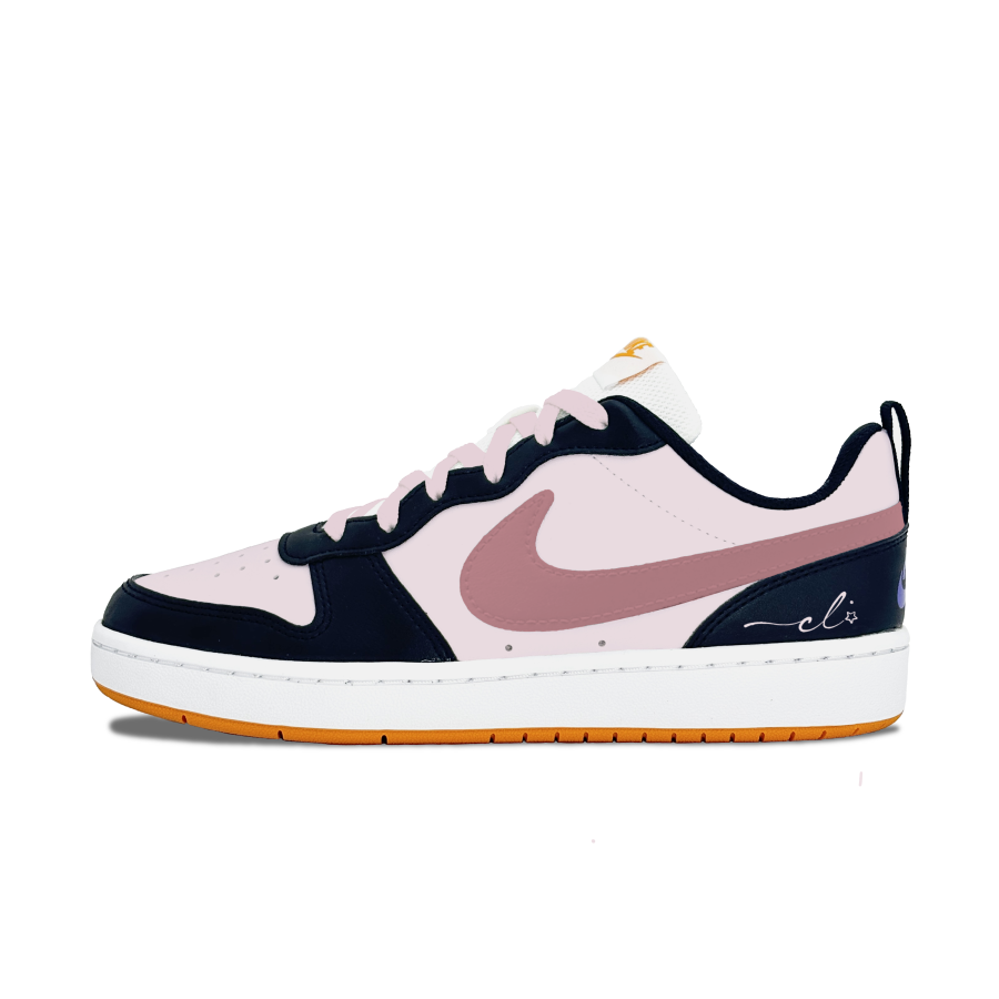 Nike Nike Court Borough Berry Bear Synthetic Leather Slip Resistant Abrasion Resistant Low top Kids' Skateboarding Shoes