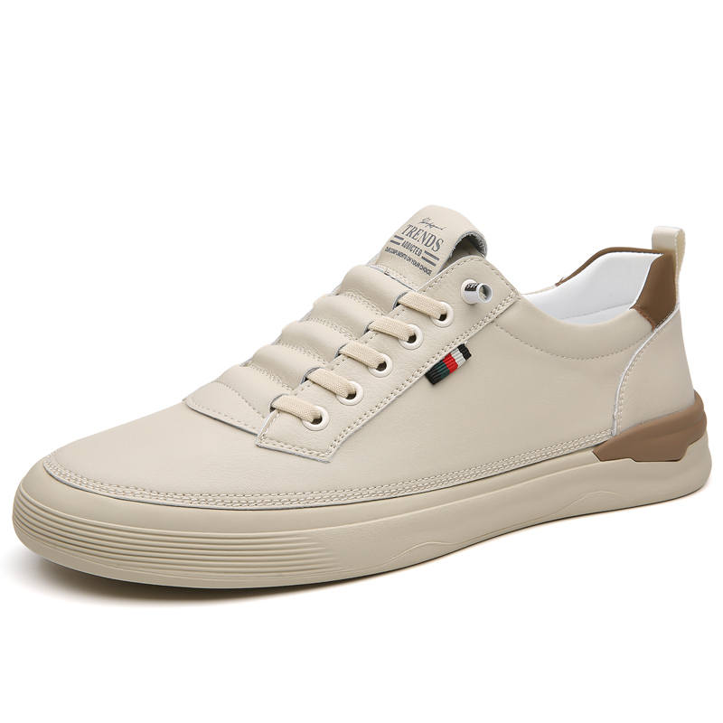 YALU Microfiber Leather Lightweight Breathable Low top Skateboard Shoes Men's