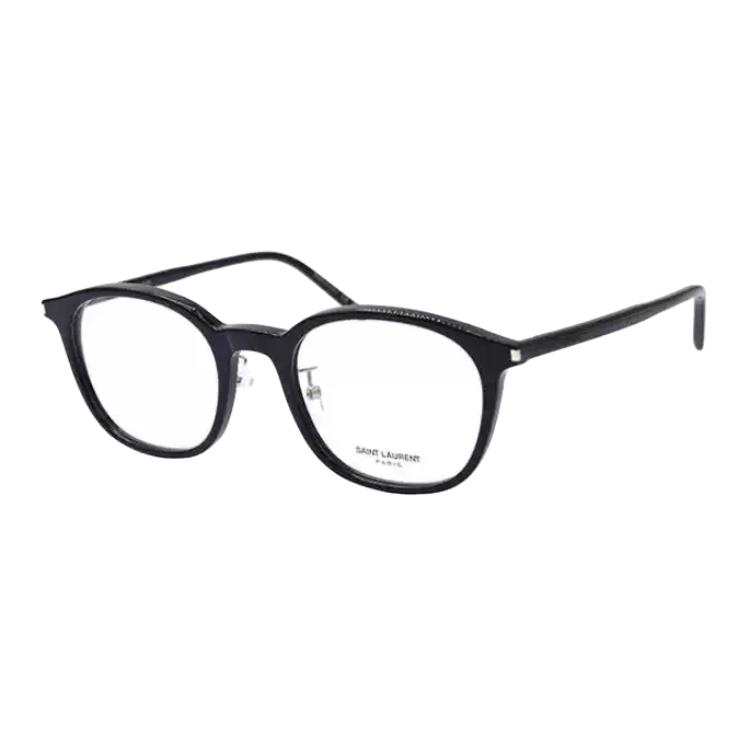 SAINT LAURENT Plate Round Prescription Glasses Unisex Black