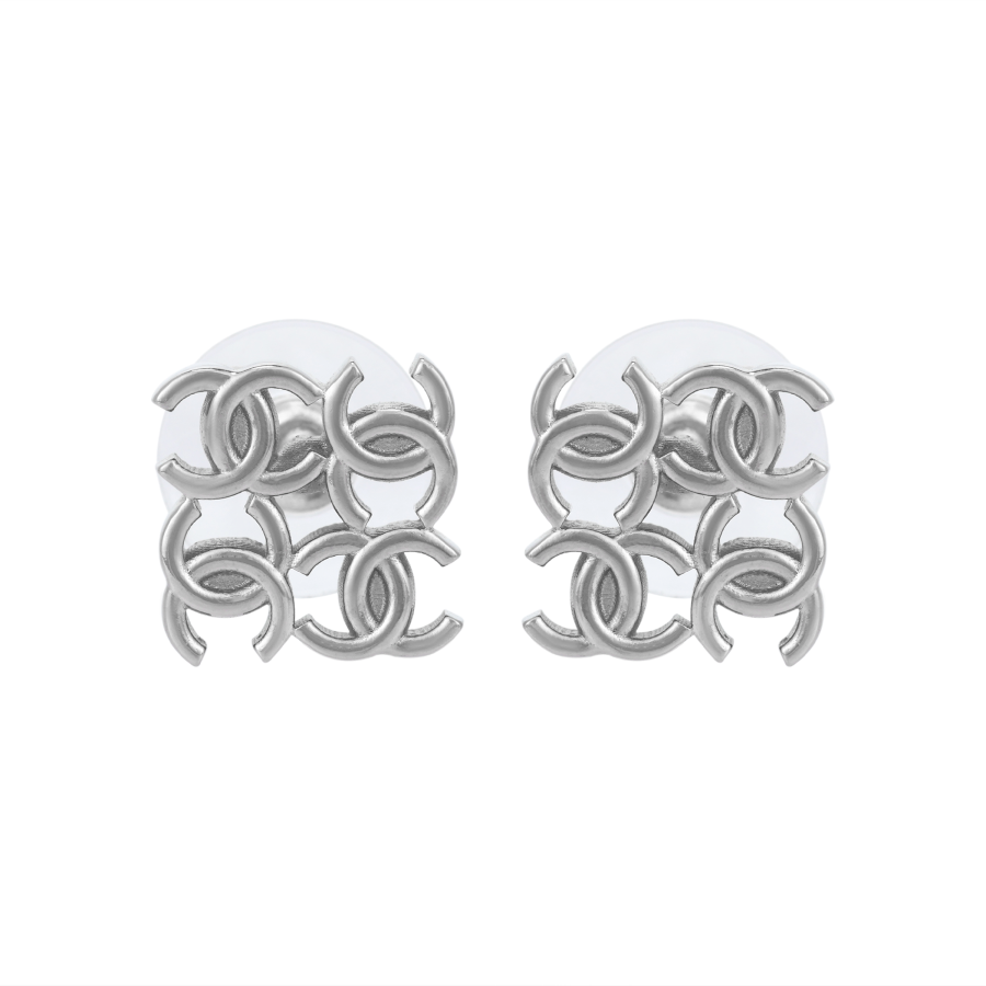 CHANEL CHANEL Stud Earrings Women's Silver
