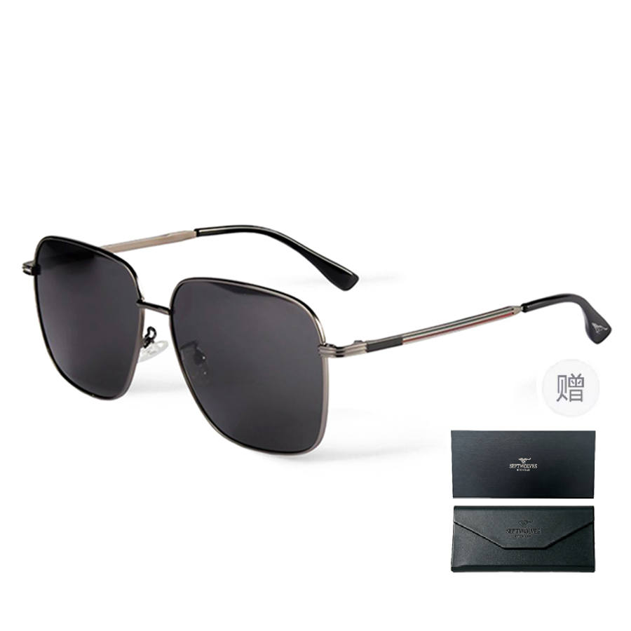 SEPTWOLVES SEPTWOLVES Stainless Steel Sunglasses Men's