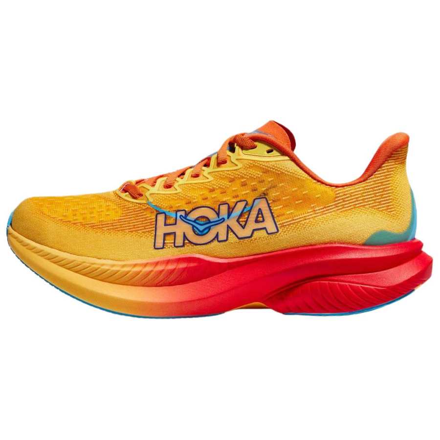 HOKA ONE ONE MACH 6 Breathable Lightweight Running Shoes Women's Orange Red