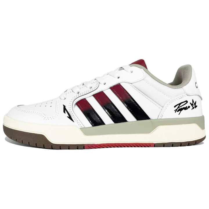 Adidas Adidas ENTRAP Red Black Creed Textile, Synthetic Leather, Split Cow Leather Slip Resistant Abrasion Resistant Low top