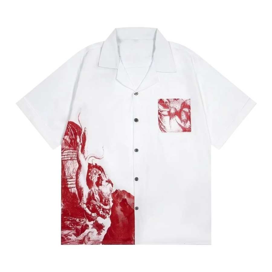 Lnga Landgre Shirts Unisex Cuban Collar Thin Other