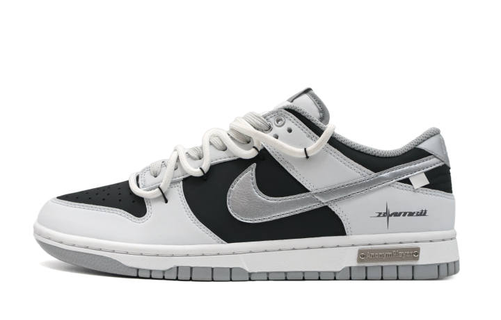 Nike Nike Dunk Star Li Low top Skateboard Shoes Unisex White Black Silver
