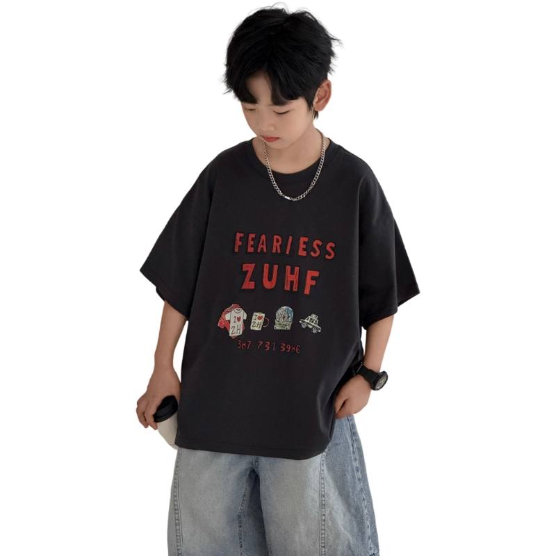 YALU Grade School T Shirts Crew Neck Moderate