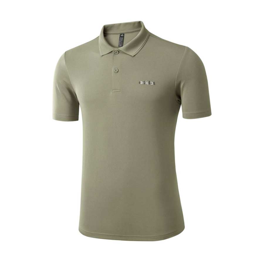 Adidas Adidas Polo Shirts Men's Khaki Green Polo Collar Moderate
