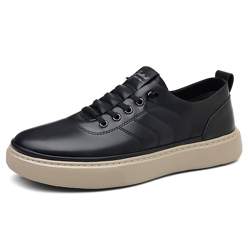 YALU Microfiber Leather Lightweight Breathable Low top Skateboard Shoes Men's