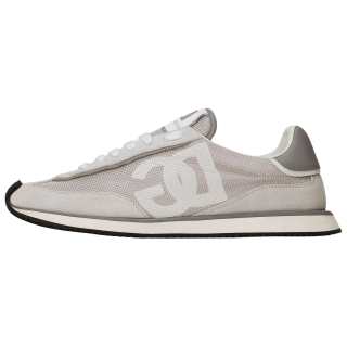 Dolce & Gabbana Cushion Cow Split Leather Low top Casual Shoes Men's Gray & White