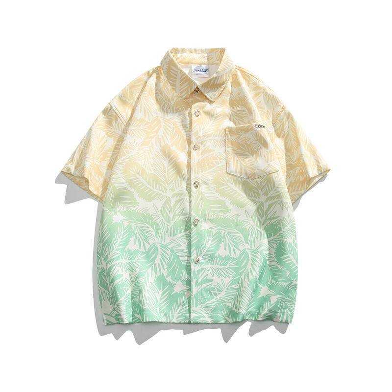 Lnga Landgre Shirts Unisex Lapel Thin Hawaii