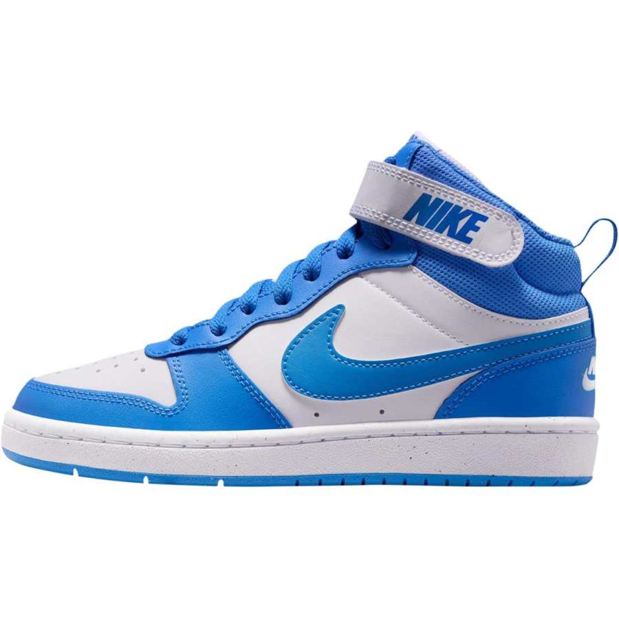 Nike Nike Court Borough 2 Leather Mid top Skateboard Shoes Blue White Unisex