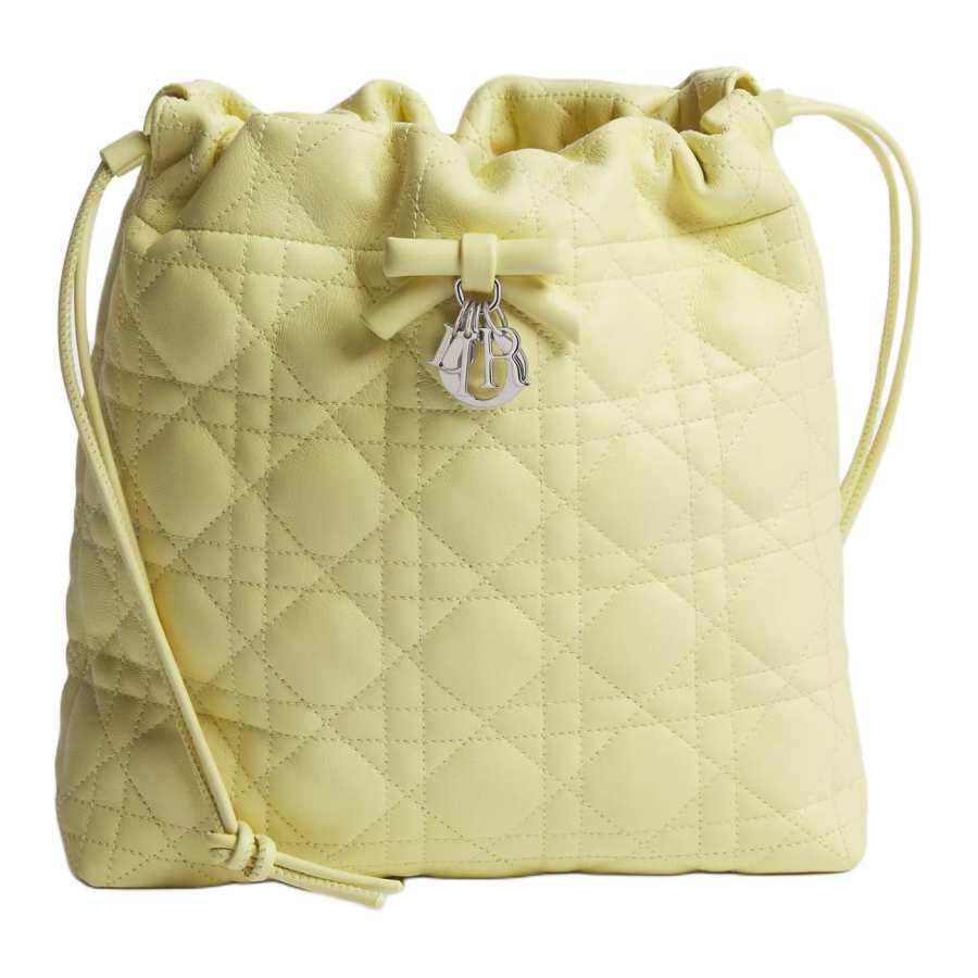 DIOR Adiorable Sheepskin Bucket Bag, Shoulder Bag Mini Women's Touch Me Not Yellow