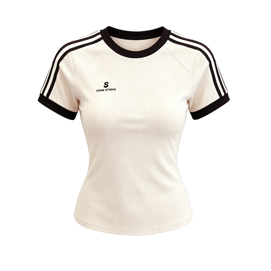 MostwantedLab T Shirts Women's Crew Neck Moderate Nipped In Waist