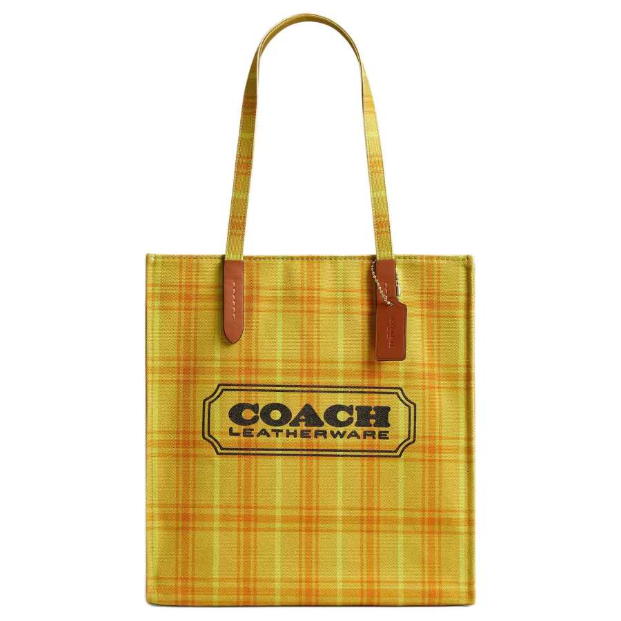 COACH Fabric Tote Bag, Shoulder Bag Large Women's Yellow