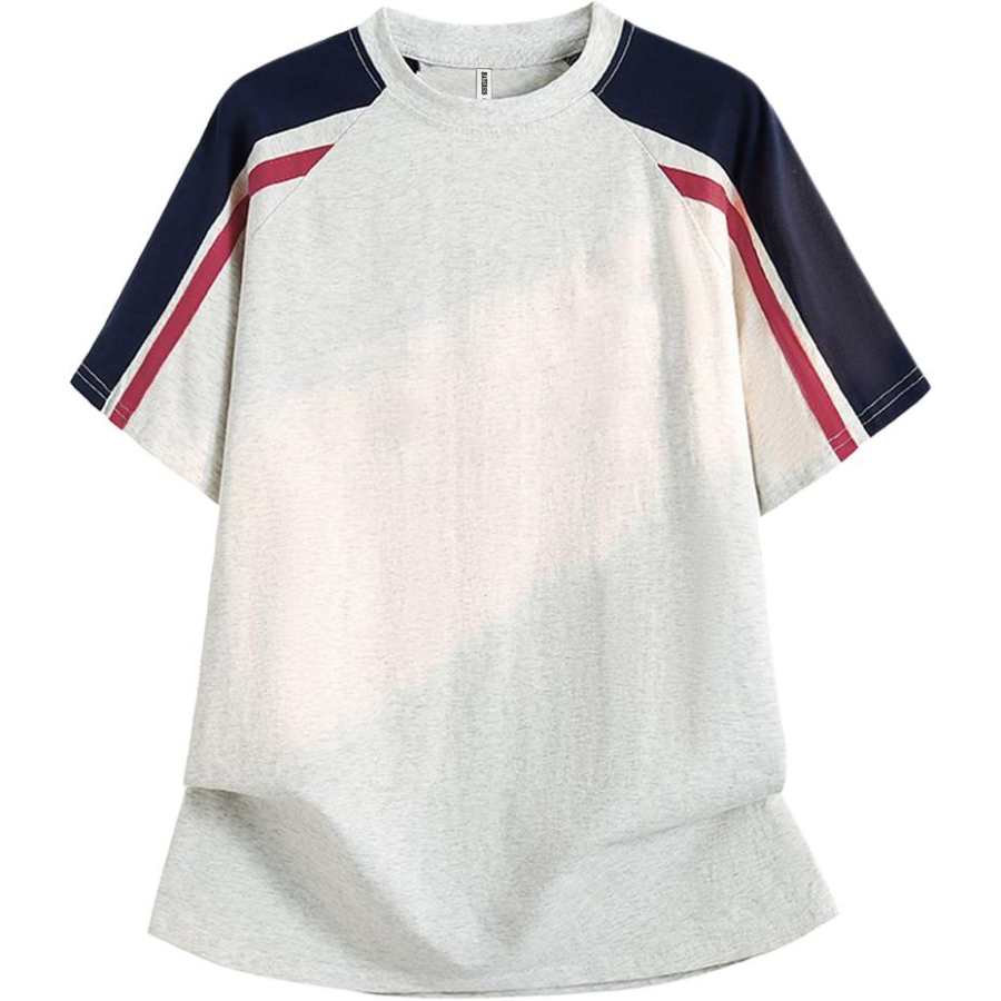 Lnga Landgre T Shirts Unisex 1.0 Gray Crew Neck Moderate Straight Fit