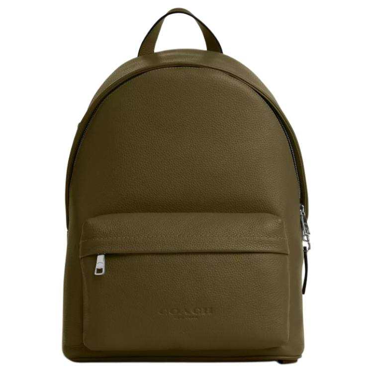 COACH Taylor Cow Leather With Fabric Backpack Large Men's Dark Green