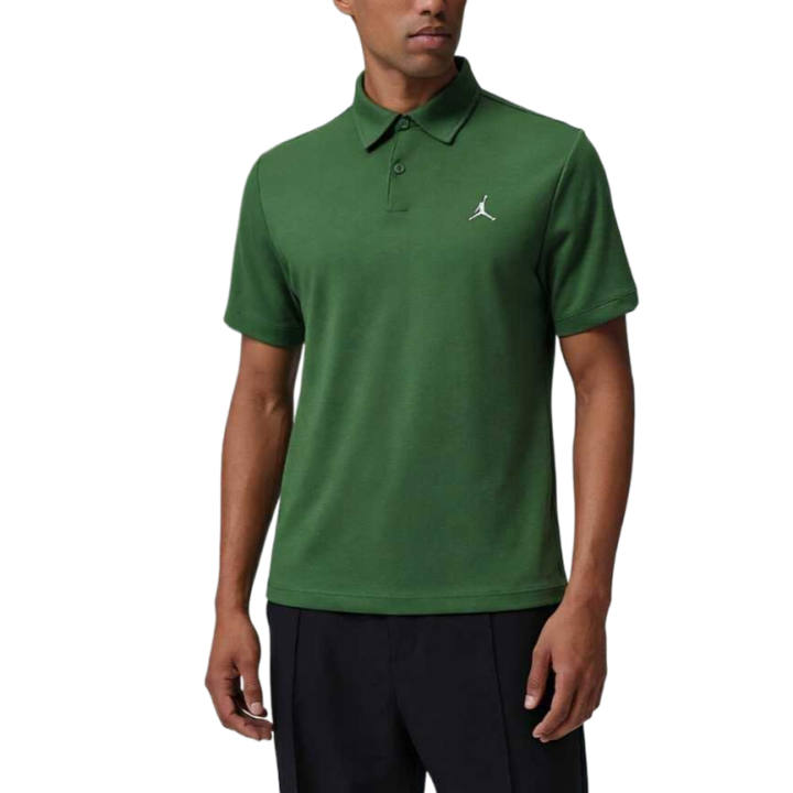 Jordan Jordan Golf Clothing Men's Forest Green Lapel Moderate