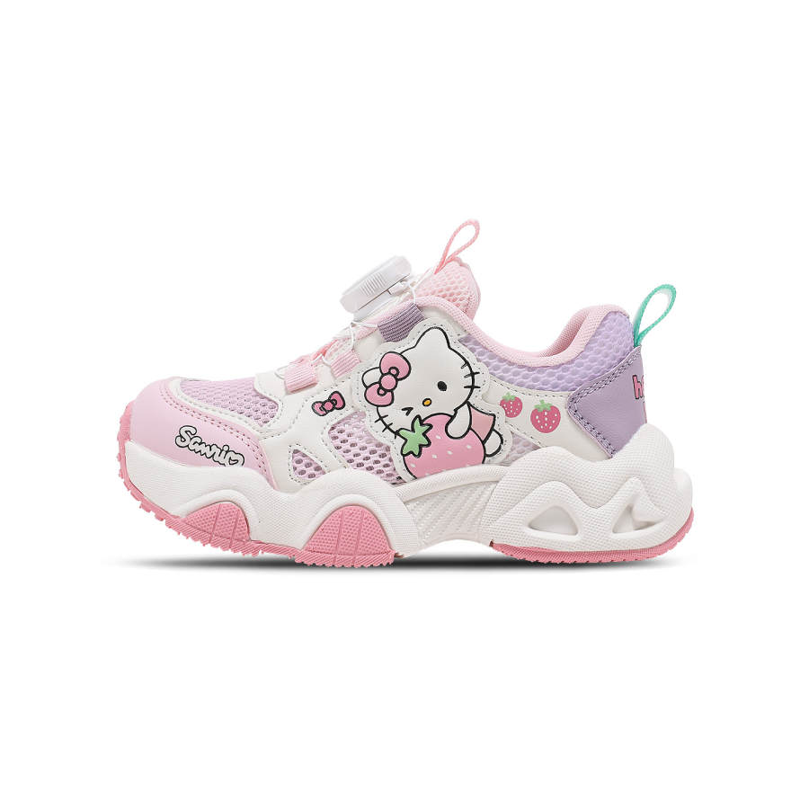 Sanrio x Hello Kitty Synthetic Leather, Textile Breathable Lightweight Cushioning Low top Kids' Outdoor Shoes Kids'