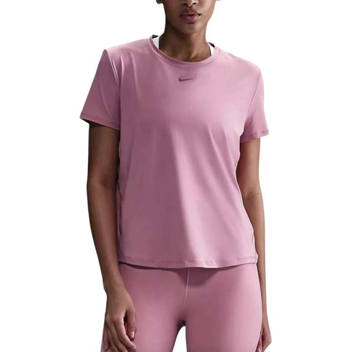 Nike Nike Dri Fit T Shirts Women's Pink Crew Neck Moderate