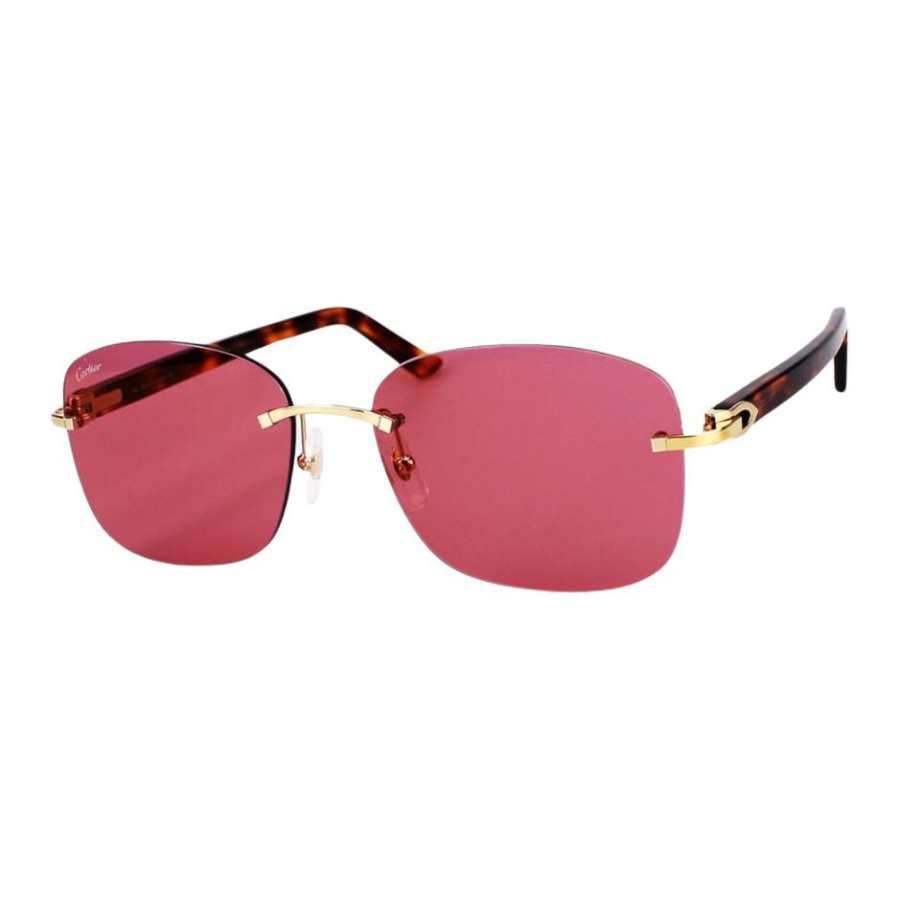 CARTIER Square Sunglasses Unisex Havana